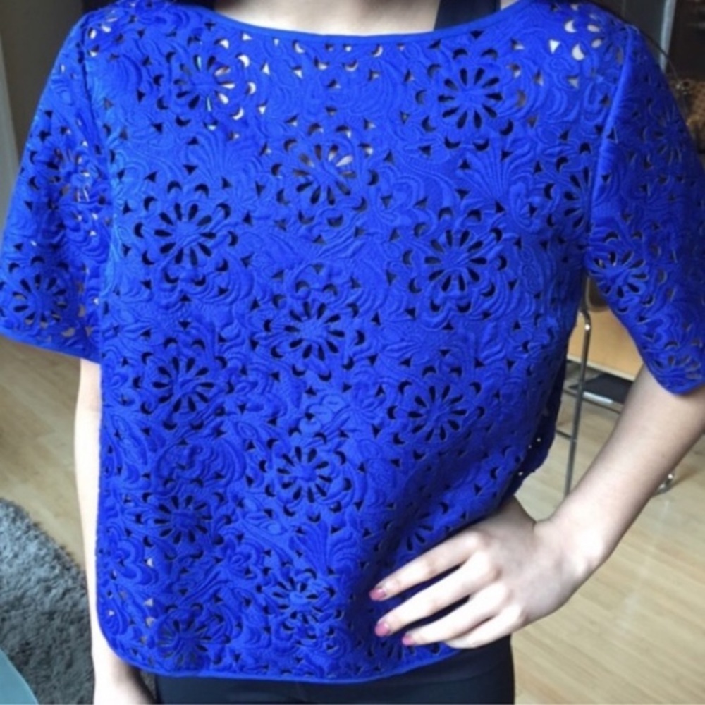 Never Worn Banana Republic Royal Blue crop top